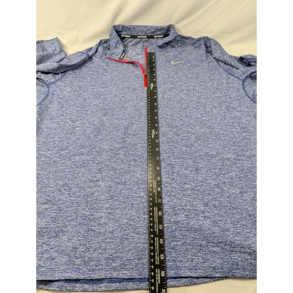 Nike Dri-FIT Running 1/4 Zip Pullover Blue Heather Men's 2XL Wicking